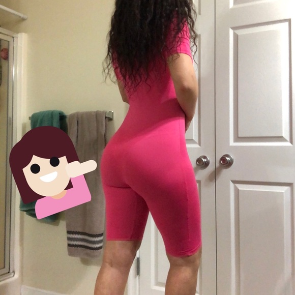 Fashion Nova pink stretchy romper size S/M - Picture 6 of 6